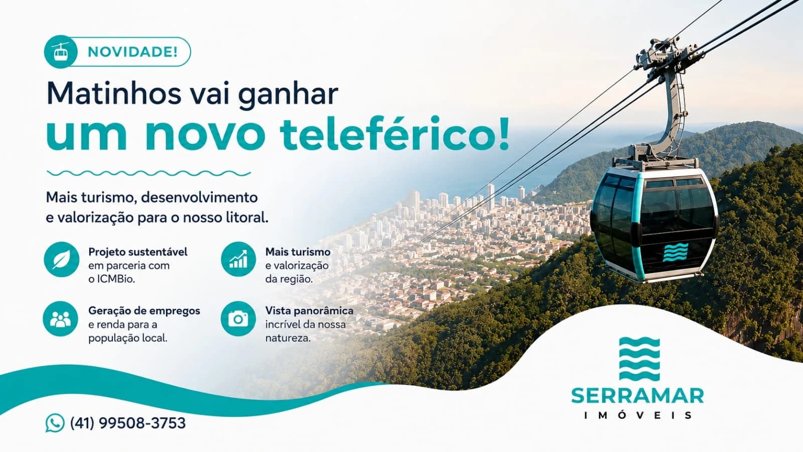 Matinhos se Prepara para Receber um Novo Teleférico e Dar um Grande Salto no Turismo do Litoral Paranaense.