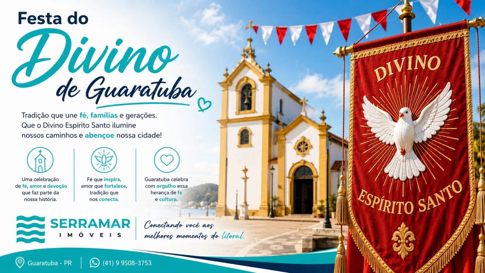 Venha Viver a Fé, a Cultura e a Tradição Caiçara na Festa do Divino de Guaratuba! 🕊️